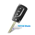 Flip Folding Remote Key Shell for Toyota Levin Camry Reiz Highlander Corolla Key Case Toy48 3 Buttons. 