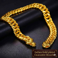 Gold Plated 18K Gold Chain Bracelet 7mm/6mm for Girls and Boys Ladies and Gents. 