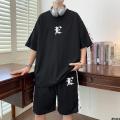 Boy -14 Junior High School Shorts Sports Suit for Teenagers and Students Handsome T T-shirt Years Old 1312 Short-sleeved summer clothes 15. 