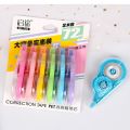 6PCS Durable Candy Color Correction Tape 72M Easy To Cover Modification Tape Strong Covering Smear Corrector. 