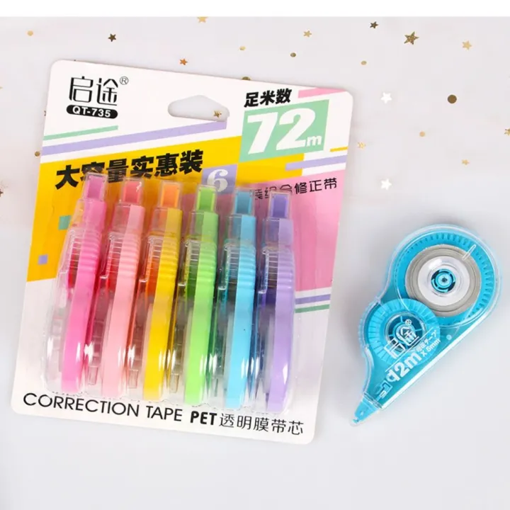 6PCS%20Durable%20Candy%20Color%20Correction%20Tape%2072M%20Easy%20To%20Cover%20Modification%20Tape%20Strong%20Covering%20Smear%20Corrector%20-%20Image%205