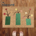 Floor Rug Anti-slip Fall Prevent Easy to Clean Short Velvet 40x60cm Flower Pattern Summer Welcome Doormat Home Decor. 