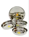 4-Piece Indian Silver Plate Set - Sizes 8/9/10/11 Inches. 