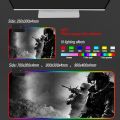 Gaming Cod Pattern Rgb Of Led Gamer Support Large Lighting Computer Desk Custom Mousepad Pad Duty Mat Pad Diy Mouse Call(Gray_250X300X3Mm). 