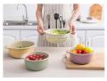 Kitchen Plastic Double Drain Basket Bowl Washing Basket Strainer Bowls Drainer Vegetable Cleaning Colander. 