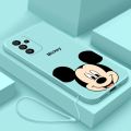 Samsung Galaxy A06 A16 Luxury Cute Mickey Mouse Casing Matte Liquid Silicon Back TPU Soft Case Cover. 