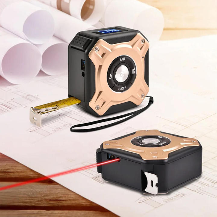 Retractable Rangefinder Stainless Distance Meter 40m Digital Measuring ...