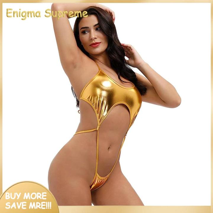 Enigma-%20Women%20Navel%20Revealing%20Monokini%20Stylish%20Halter%20Monokini%20Swimsuit%20with%20Glossy%20Finish%20Backless%20Design%20One-piece%20Bikini%20for%20Beach%20Babes%20Women%20Monokini%20with%20Belly%20Cutout%20Design%20-%20Image%202