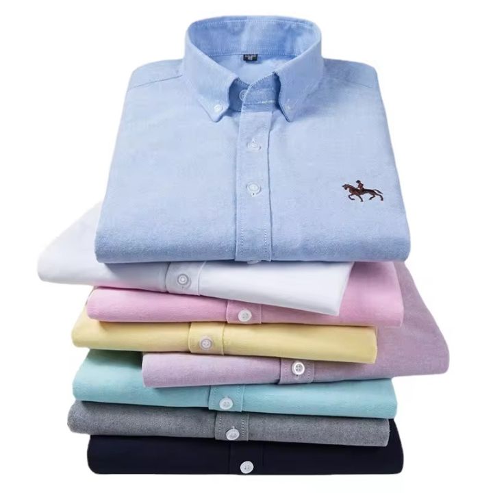 100%25%20cotton%20oxford%20men%20long%20sleeve%20shirt%20-%20Image%203