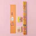 Packaged Set Pencil Set Vibrant Cute Design Cartoon Theme Stationery Set Kawaii 5pcs Set Cartoon Stationery for Children. 