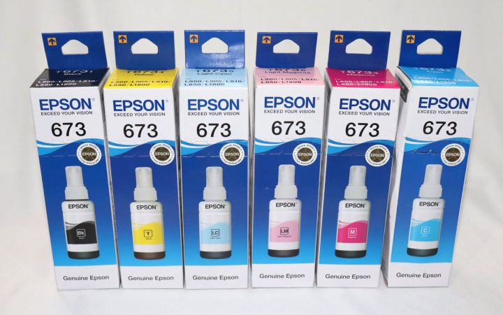 Epson 673 Genuine Ink 6 Colour Bottles | Daraz.lk