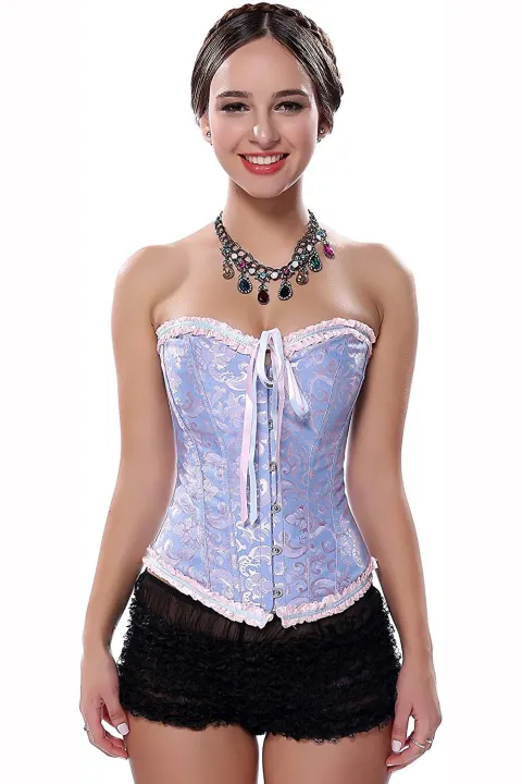 Corsets%20for%20Women%20Corset%20Top%20Bustier%20Overbust%20Lace%20Up%20Corset%20Plus%20Size%20Waist%20Support%20Belt%20-%20Image%205