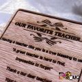 Plaque Wooden Customized Laser Engrave fly wood , gift for school , for lovers gift. 