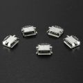 QUANBU 100Pcs Micro USB Type B Female 5Pin SMT Socket Jack Connector Port PCB Board. 