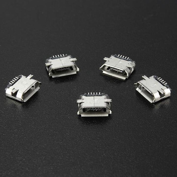 QUANBU%20100Pcs%20Micro%20USB%20Type%20B%20Female%205Pin%20SMT%20Socket%20Jack%20Connector%20Port%20PCB%20Board%20-%20Image%203