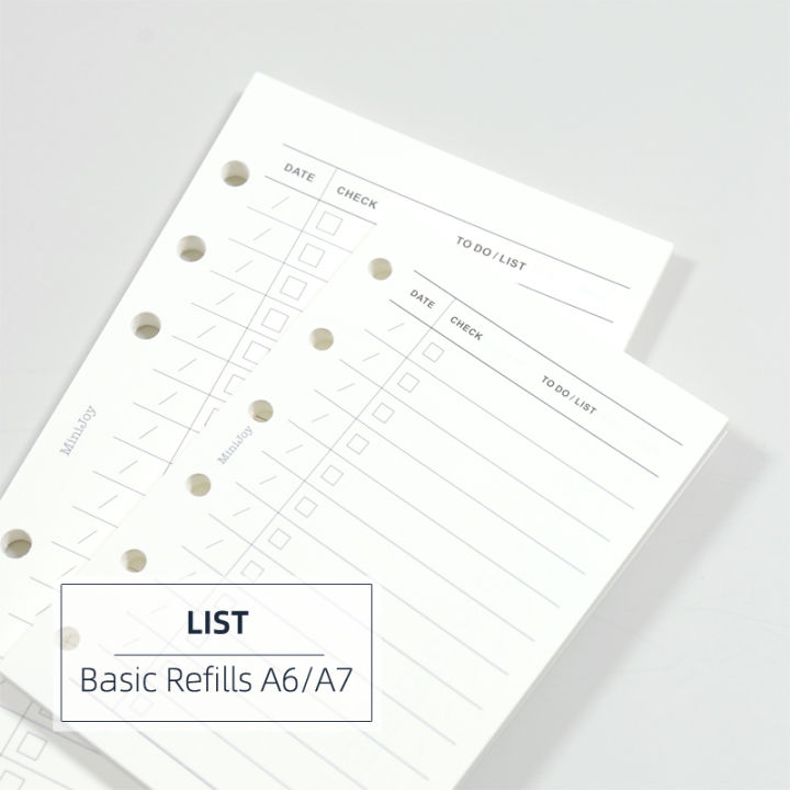 MyPretties%2040%20Sheets%20Basic%20List%20To%20Do%20Check%20Refills%20A6%20A7%20Filler%20Papers%20for%20Personal%20Pocket%206%20Hole%20Binder%20Organizer%20N.1432%20-%20Image%203