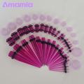 Amamia Ear Stretching Kit Body Piercing Acrylic Ear Gauges Expander Set. 