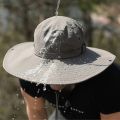 【HUT】 12Cm Brim Waterproof Buckets Hat For Men Summer UV Protection Sun Hat Outdoor Hiking Fishing Cap Fashion Panama Unisex Hat. 