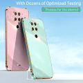 For Xiaomi Redmi Note 9 Back Cover Luxury 6D Plating Square Frame Shiny Case Camera Lens Protection Soft Silicone Mobile Phone Cases. 