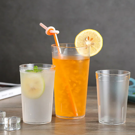 Transparent Frosted Plastic Drinking Cup 210/270/340/470ML Coffee and Tea Cups Travel Mug