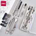 Deli Stainless Steel Drafting Set Durable Drawing Compass Math Geometry Circles Tool School Supplies. 