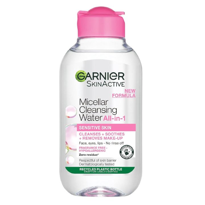 Garnier Skin Active Micellar Water 125ml Facial Cleanser & Face Eye Lips Makeup Remover