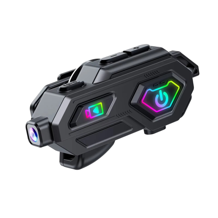 4K HD Helmet Intercom Headset Dash Cam Soft Hard