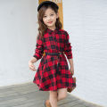 Baby Children Kids Girls Striped Belt Casual Dress Shirt Clothes. 