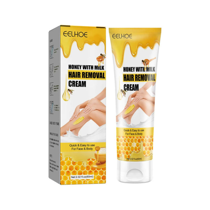 60ml honey milk Body Hair Removal Cream Painless for Men And Women Hand Leg Hair Loss Removal Armpit Hair Care Non-Irritating