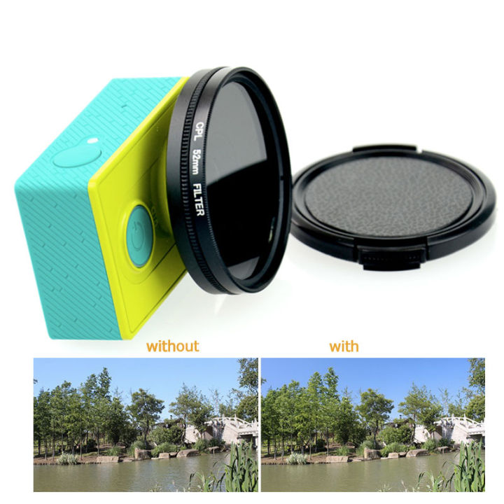 camera 52mm CPL Filter Polarizing For 4k 4k plus camera Lens Protector ...