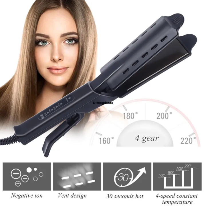 Hair%20Straight,%20Portable%20Ceramic%20Tourmaline%20Ion%20Flat%20Iron%20Hair%20Set,%20Four%20Gears%20Constant%20Temperature%20Steam%20Straight%20-%20Image%203