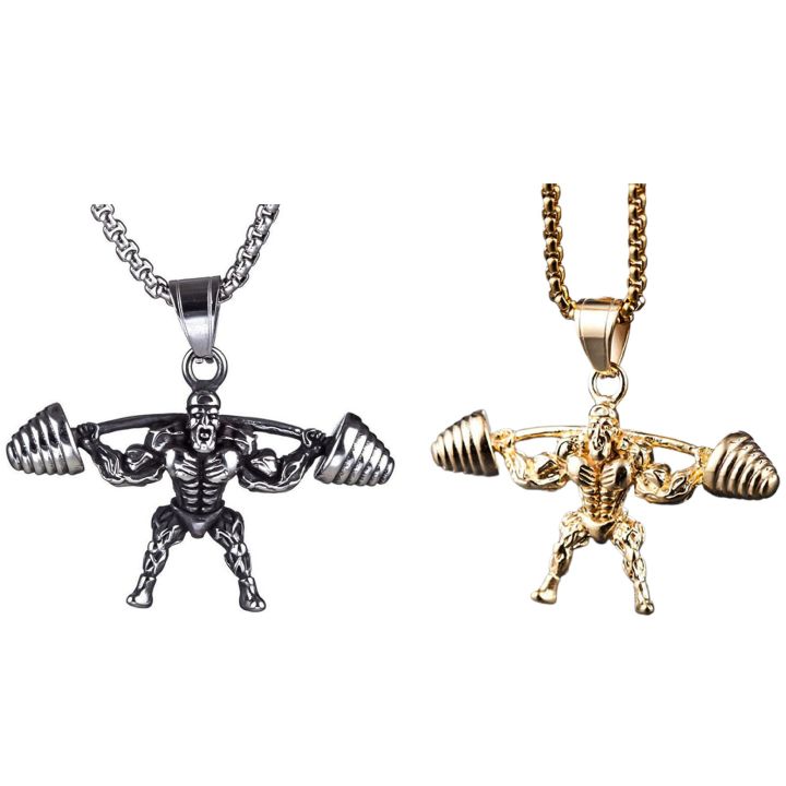 Fitness%20Bodybuilding%20Weightlifting%20Barbell%20Pendant%20Necklace%20Jewelry%20Accessory%20-%20Image%205