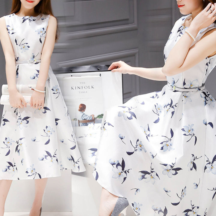 bellylady%20Women%20Summer%20Dress%20Sleeveless%20Round%20Neck%20A-line%20Skirt%20Elegant%20High%20Waist%20Casual%20Long%20Dress%20-%20Image%202