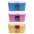Baby First Aid Box Blue Pink Orange. 