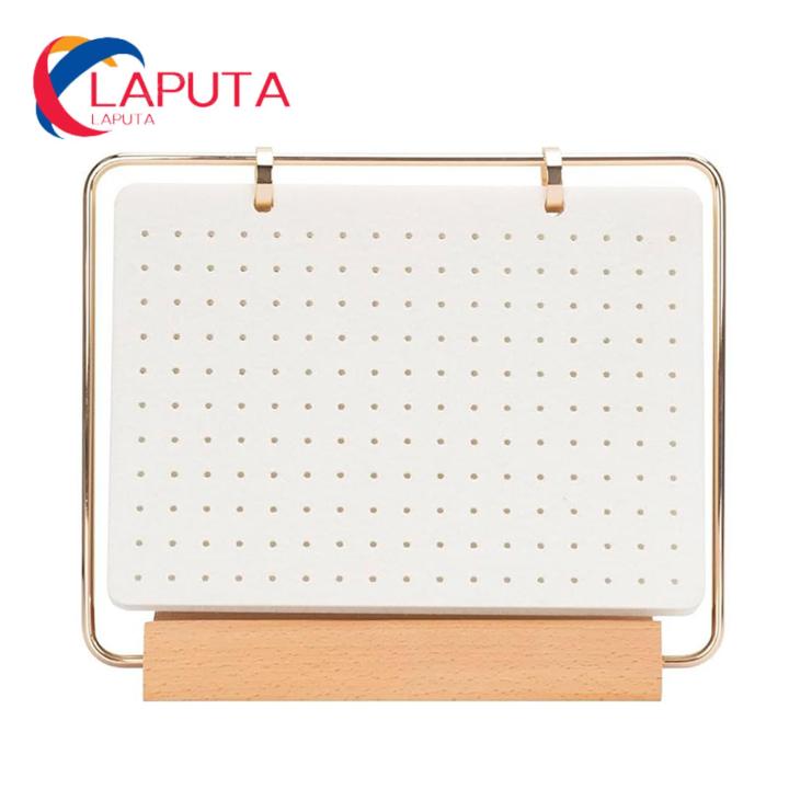 Patch Label Holder Pin Display Organizer with Wooden Stand Felt Storage ...
