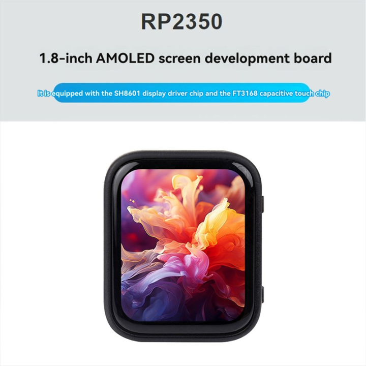TouchScreen%20AMOLED%20Display%20Board%201.8%20Inch%20368x448%20for%202%20RP2350%20Programmable%20Watch%20Development%20QSPI%20Enabled%20A%20-%20Image%203