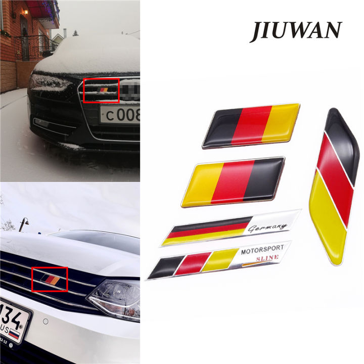 Car Sticker German Flag Emblem Badge Emblem Deutsch Bumper Front Decoration Grille Auto Decal For Benz Vw Audi Golf