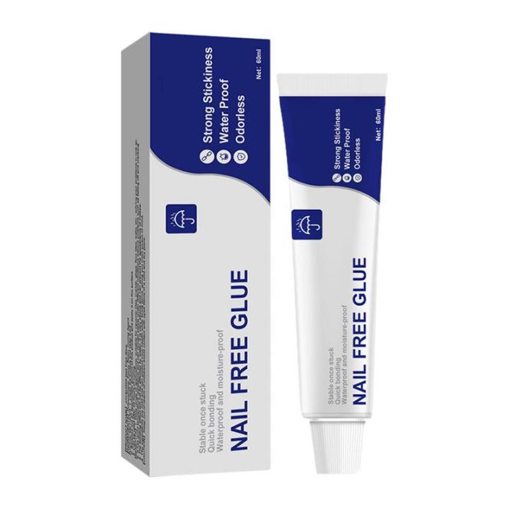 Nail Free Glue 60g Waterproof No Nail Bonding Adhesive Industrial Multifunctional Glues For Metals Ceramics Concrete Plaster