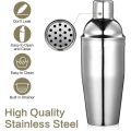 6 Pieces/Set Cocktail Shaker, 25 Oz Martini Shaker, Stainless Steel Drink Shaker, Bar Set, Bartender Kit Home Bar Tools. 