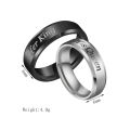 【Topnotch Store】Auxauxme 6mm Her King His Queen Ring For Jewelry Black Stainless Steel Couple Rings Day Gift. 