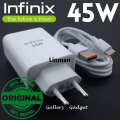 Linman Infinix Original 45w Watt Charger Power Adapter infinix 70w 45w Charger Box Pulled Original 45 Watt AdaptProfesional or 100CM USB Type C Cable For Infinix Zero 20 Note 30 40 12 11 10 Pro Hot 40 Hot 40 Pro 30 30i Zero 30 20. 