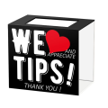 Tip Collection Box 6 X 4 X 5 Inch Acrylic Tip Jar for Bartender Bars Donation Suggestion Box Money Storage Container. 