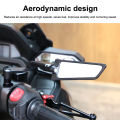 Motorcycle Mirrors Stealth Winglets Mirror Kits Mirrors Motorcycle Wing Mirrors M8 M10 Mirror Mounts Universal For Nmax 155 125. 