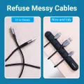 Vention Cable Organizer Silicone USB Network Wire Cable holder Winder Wire Cable Clip Organizer Cable Management Cover for Headphone Mouse Audio Earphone USB Charging Cable Multifunction Management Cable Protector. 