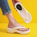 【ZOSR】Drop Shipping Wedge Summer Flip Flops For Women 2023 Chunky Platfrom Clip Toe Sandals Shoes Woman Beach Casual Outdoor Slippers. 