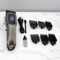 Geemy GM-8051 Professional Hair & Beard Clipper with Digital Display | Rechargeable USB Trimmer | Stainless Steel Blade | Cordless Hair Cutting Machine. 