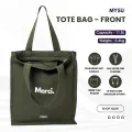 MYSU Heavy Duty Brown Eco Friendly Large Canvas Tote Bag with Zipper - 14.5 inches (L) * 3 inches (W) * 16 inches (H) - Holds up to 15kg. 