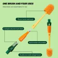 Water Bottle Cleaner Brush Silicone Detachable Scrubber Long Handle Narrow Milk Kettle Wineglass 5 In 1 Cleaner Kitchen Tool. 