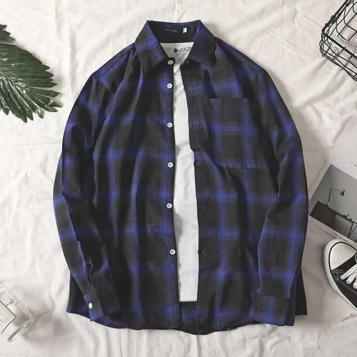 Yfashion%20Men%20Cotton%20Plaid%20Printing%20Shirt%20Fashionable%20Simple%20Large%20Size%20Casual%20Loose%20T-shirt%20Long%20Sleeves%20Cardigan%20Tops%20-%20Image%207