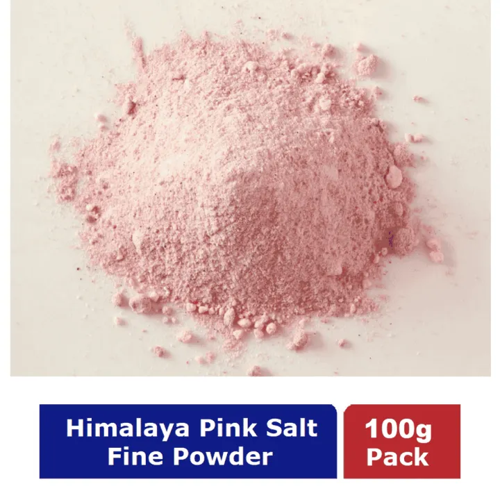 Himalayan Pink Salt Fine Powder 100g Pack 100% Pure natural salt, Boosts Immunity, Metabolism, Stabilizes blood pressure, diabetes, Treats Sinus and more health benefits